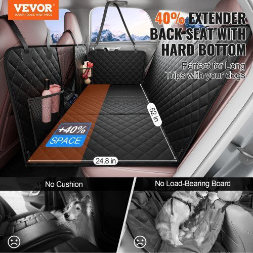 Vevor Husă De Scaun Auto Impermeabilă Pentru Câine Neagră