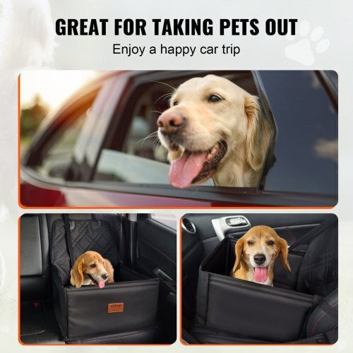 Vevor Waterproof Dog Car Seat Black
