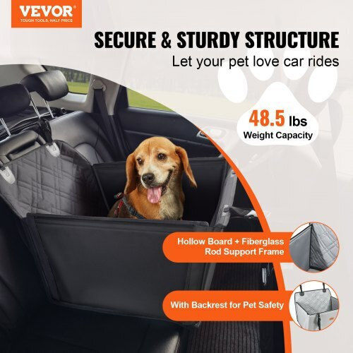 Vevor Waterproof Seat Car for Dog Black