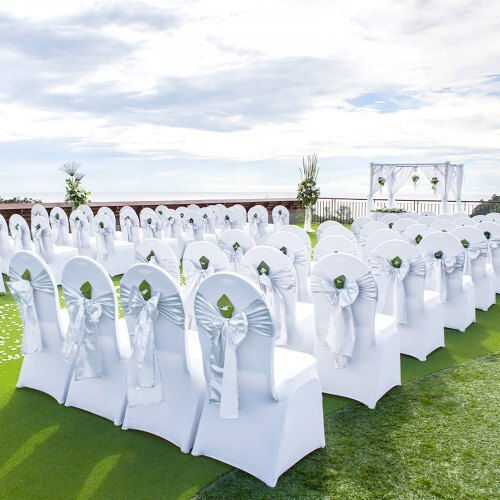 Vevor Husă Elastică Scaun White 1buc ZYT150PCSBSQB0001V0