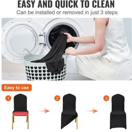 Vevor Husă Elastică Scaun Negru 30buc YTHS30PCSZKQ7TXO9V0