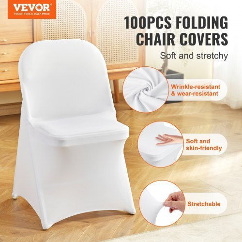 Vevor Elastische Abdeckung für Stuhl White 100Stück YTBS100PCSDKFA2RLV0
