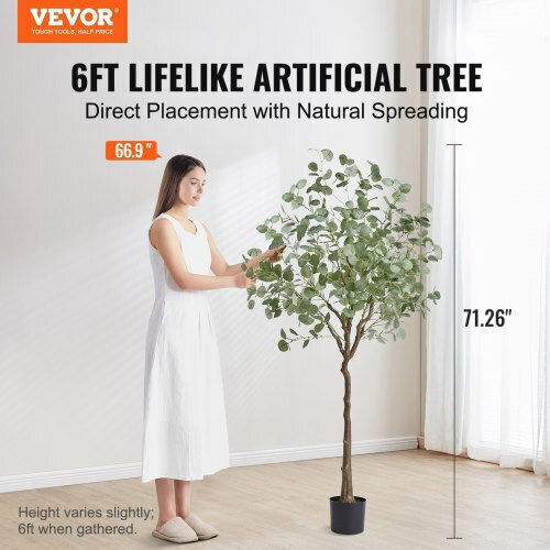 Arbore Artificial de Exterior Eucaliptus Green 180cm Vevor