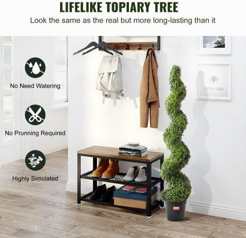 Artificial Outdoor Tree Buxus (Common box) Green 152.4cm 2pcs Vevor