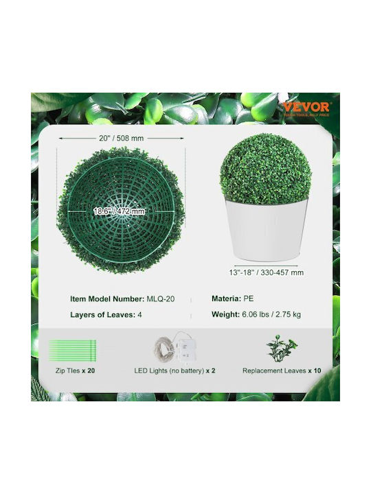 Tufă Artificială Verde 50cm 2buc Vevor