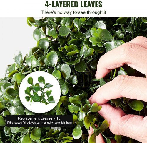 Artificial Outdoor Tree Buxus (Common box) Green 152.4cm 2pcs Vevor