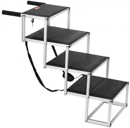 Vevor Dog Stairs 4 Steps Aluminum Cars Up to 250 Lbs Kzdglt4step2rph4zv0