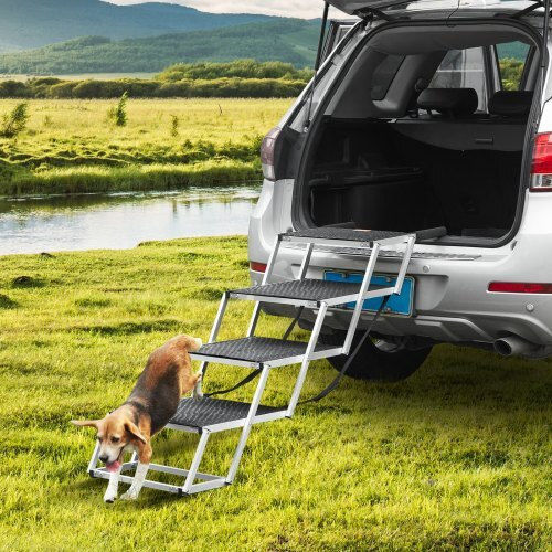 Vevor Dog Stairs 4 Steps Aluminum Cars Up to 250 Lbs Kzdglt4step2rph4zv0