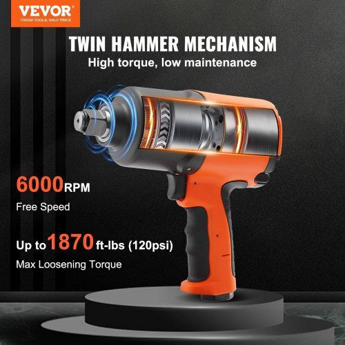 Vevor Cheie Cu Impact Pneumatic 3/4" Cuplu Maxim 224.33kgm