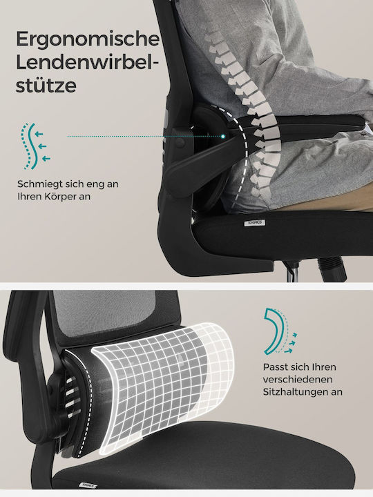 Stuhl Büro mit Neigung Schwarz Songmics