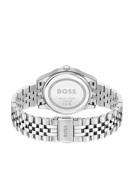 Boss Graceful Women's Watch Chronograph with Silver Metal Bracelet