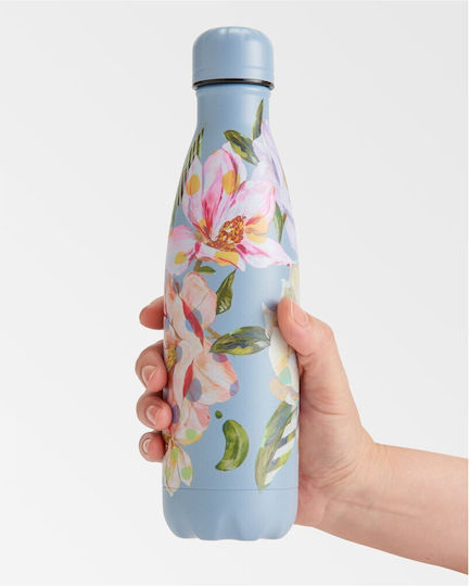Chilly's Floral Series Bottle Thermos Stainless Steel BPA Free 500ml Floral Magnolia