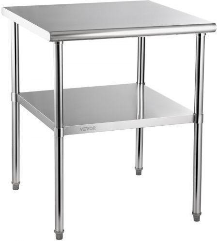 Τραπέζι Προετοιμασίας Vevor Ανοξείδωτο 30x30x36 800lbs Ρυθμιζόμενο Ράφι & Πόδια J30x30x36inchmq0dv0