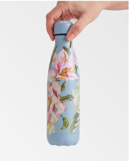 Chilly's Floral Series Bottle Thermos Stainless Steel BPA Free 500ml Floral Magnolia