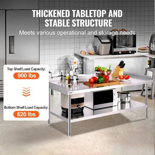 Professional Inox Workbench 30"x60" Vevor Restaurants Cfbxggztsbt3tq6l7v0