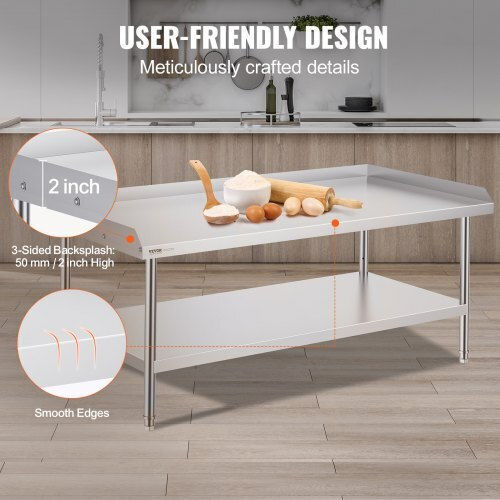 Professional Inox Workbench 30"x60" Vevor Restaurants Cfbxggztsbt3tq6l7v0