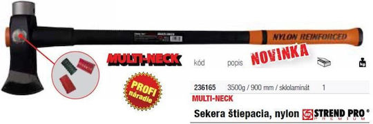 Strend Pro 236165 Topor De Împărțire Lung De 95cm Și Greutate 3.5kg Cu Mâner Din Fibra De Sticlă