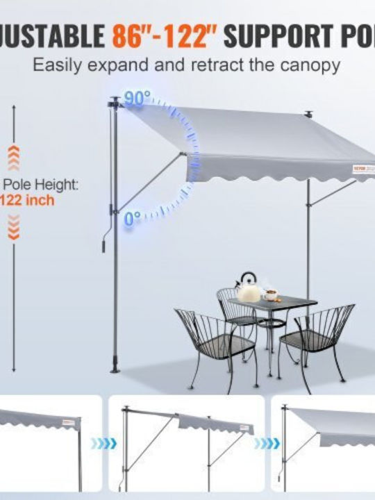 Vevor Zelt Terrasse Gray 2x1.2m