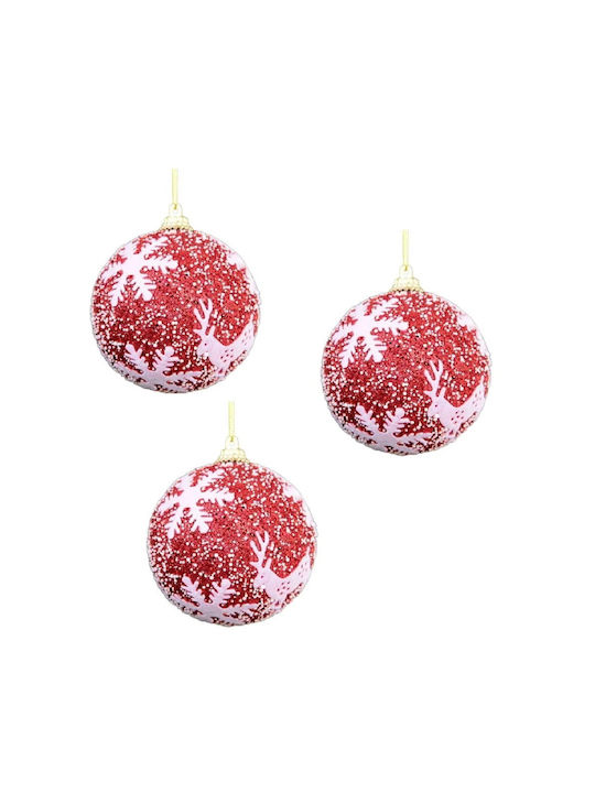 Set 3 Weihnachtsbaumschmuck Kugel Ornament 8cm