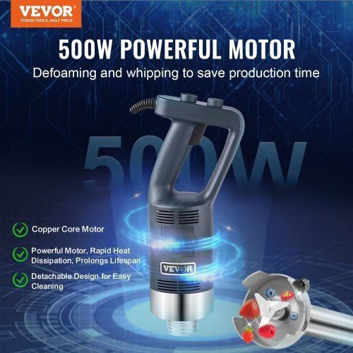 Vevor Commercial Hand Blender 500W with Shaft 16mm