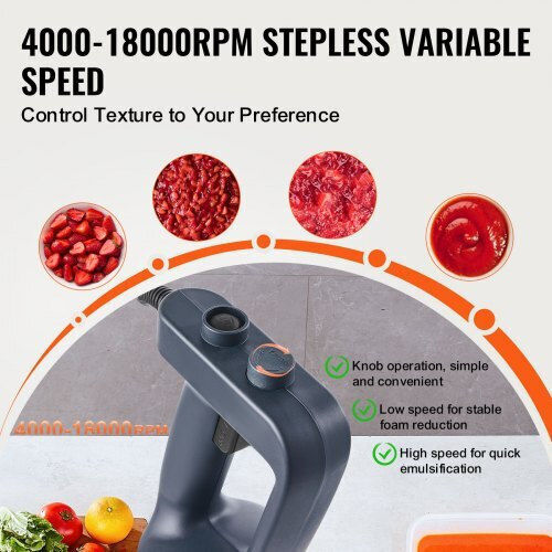 Vevor Commercial Hand Blender 500W with Shaft 16mm