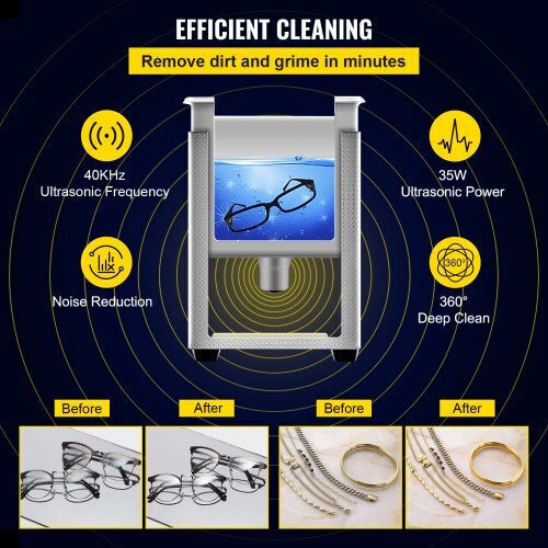 Vevor Ultrasonic Cleaner 800ml with Digital Timer