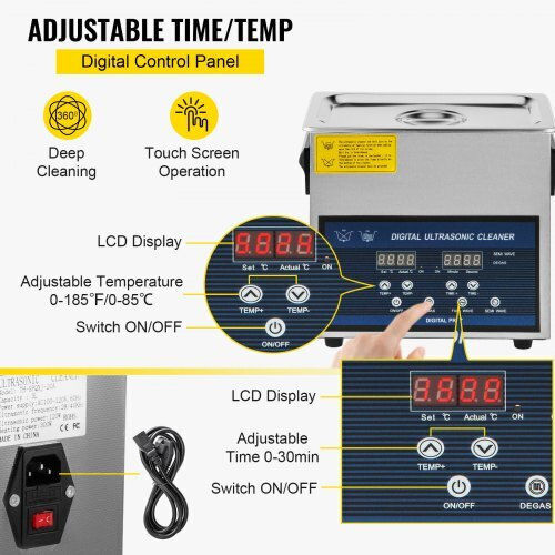 Vevor Ultrasonic Cleaner 6lt with Mechanical Timer