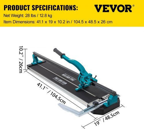 Vevor Tăietor de plăci Manual 790mm