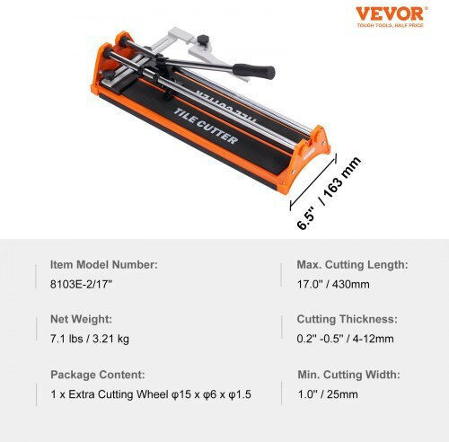 Vevor Κόφτης Πλακιδίων Χειροκίνητος 430mm
