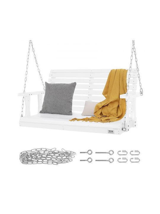 Wooden Veranda Swing Vevor 4 Ft White Garden Swing Chains 880 Lbs Capacity Mlqqcmk4yc0004zalv0