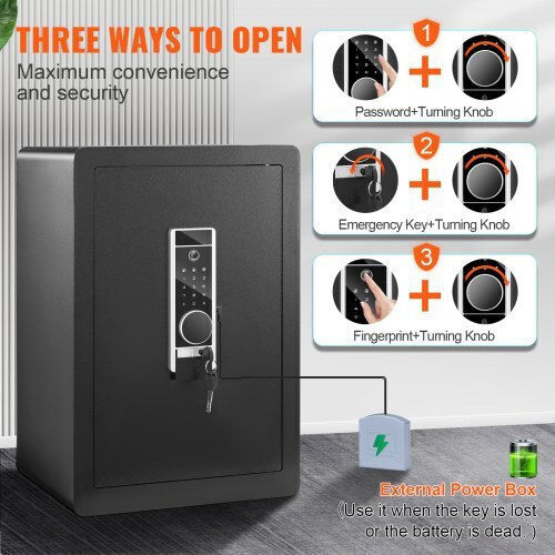 Vevor Safe with Digital Fingerprint Lock L40xW30xH60cm LSBXXHSLSLF22HXMIV0