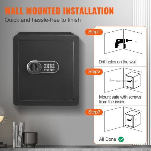 Vevor Safe with Digital Lock L43xW33xH40cm LSBXXHSLSLF186U0WV0