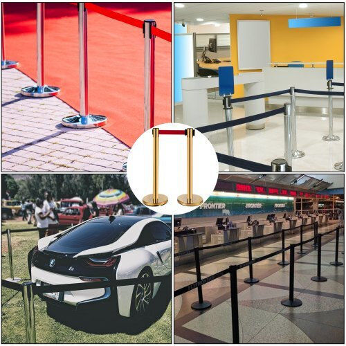 Vevor Safety Barrier Post Gold GLZ-CBTZ-JS-6JT01V0