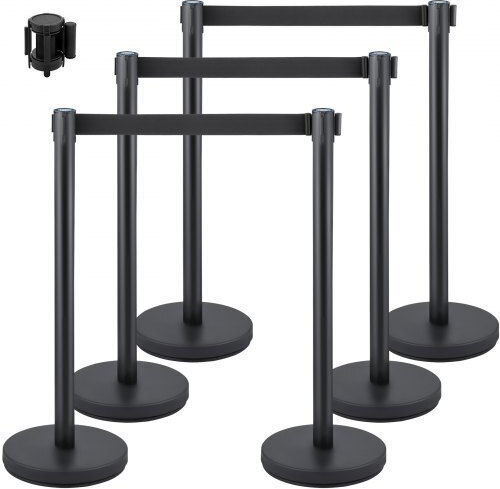 Vevor Safety Barrier Post Black GLZHSHDJTZGT6K2UKV0
