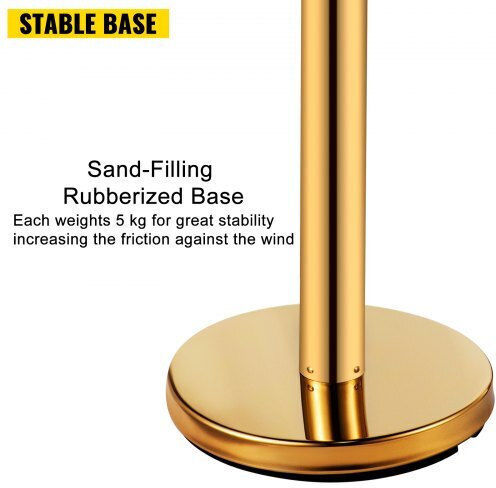Vevor Safety Barrier Post Gold GLZ-CBTZ-JS-6JT01V0
