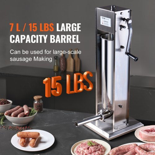 Vevor Sausage Filler Machine 7lt 38.5x15x78.5cm