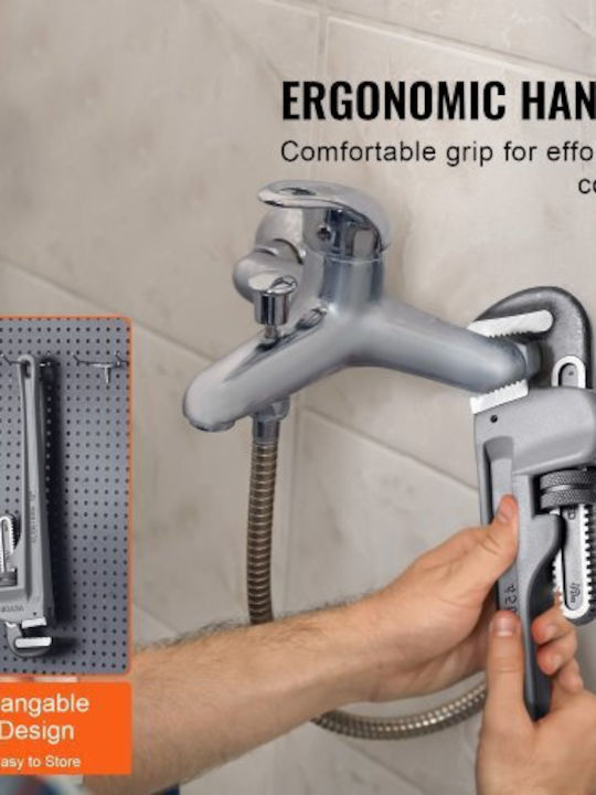 Vevor Γαλλικό Κλειδί Μήκους 457.2mm με Άνοιγμα Σιαγόνων έως 18mm και Αντιολισθητική Λαβή