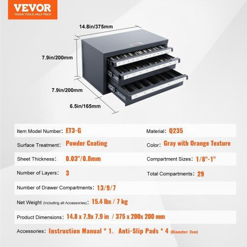 Vevor Συρταριέρα Εργαλείων Πλαστική με 29 Συρτάρια