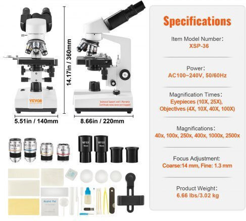 Vevor Biological Educational Binocular Microscope