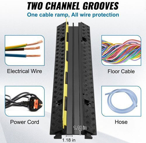 Vevor Προστατευτικό Καλωδίων Μαύρο SKCDL52WH1111U72JV0 5τμχ