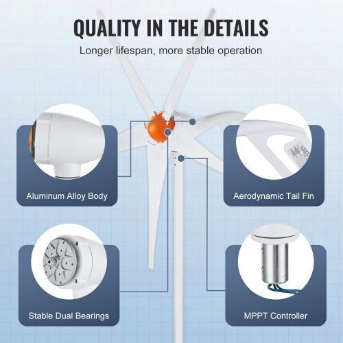 Vevor Wind Turbine with 500W Rated Power
