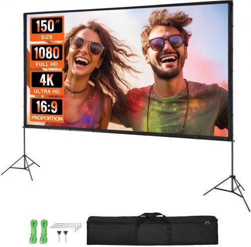 Vevor Οθόνη Προβολής Projector Δαπέδου με Λόγο Εικόνας 16:9 420.2x274.6cm / 150"