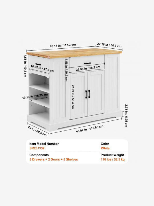 Erdgeschoss Küchenschrank Weiß