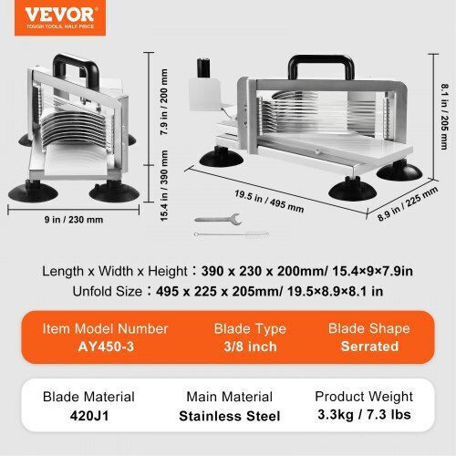 Vevor Stainless Steel Tomato Slicer Manual