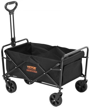 Foldable Garden Cart Four-wheel with Maximum Load Weight 99kg