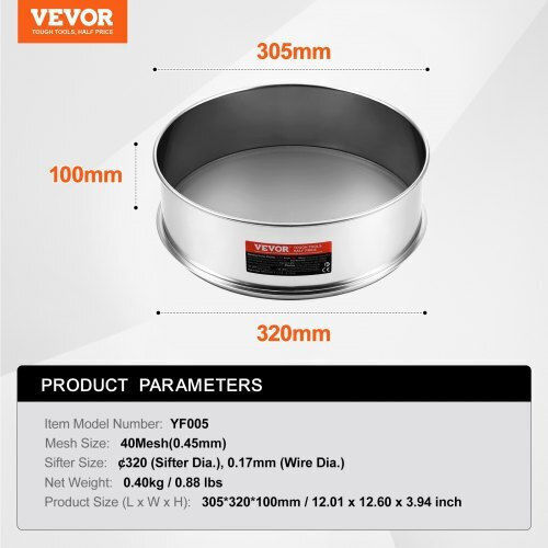 Vevor Stainless Steel Flour Sifter 40 Mesh Cake Baking Sw40m0000000r7ayuv0
