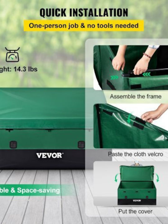 Vevor Εξωτερικό Κουτί Αποθήκευσης 150 Γαλόνια Αδιάβροχο Jyxbxshwcw150vj5uv0