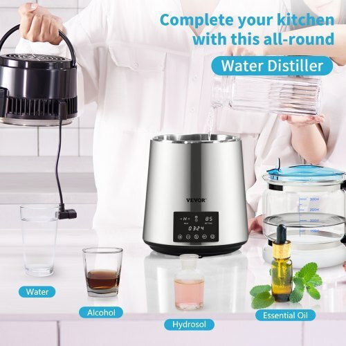 Vevor Water Distiller 1L/hour 4L 750W Silver Dsdw1lh4l220vzc7rv2