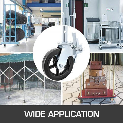 Vevor Rotating Wheel Made of Rubber with Brake 203.2mm