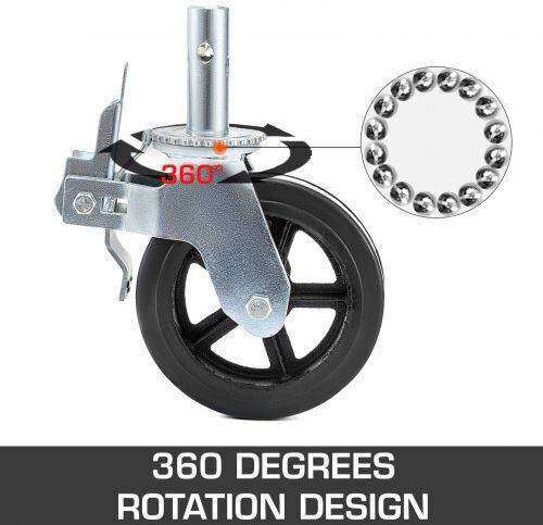 Vevor Rotating Wheel Made of Rubber with Brake 203.2mm